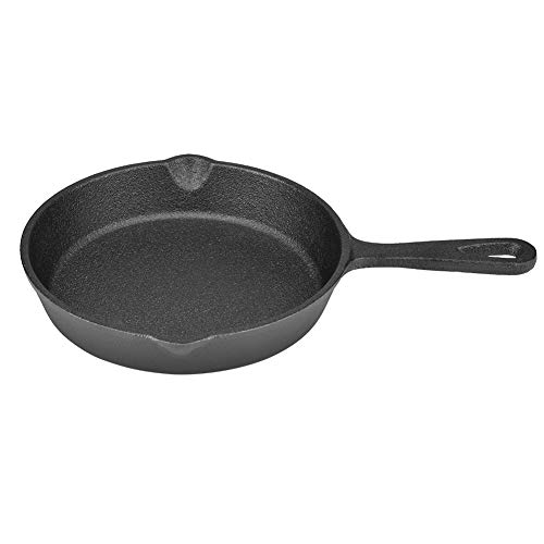 Pokerty Cacerola de fundición de Hierro, sartén de sartén de Hierro Fundido Vintage de 16 cm / 20 cm Quemado Antiadherente Pizza de Hierro Fundido Antiadherente y sartén(16cm)