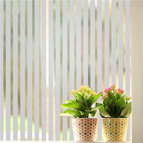 Polly Online Franjas heladas Película de la Ventana Ventana Pegatinas Calcomanías de Ventana Película de Vidrio electrostática (45 X 400cm)