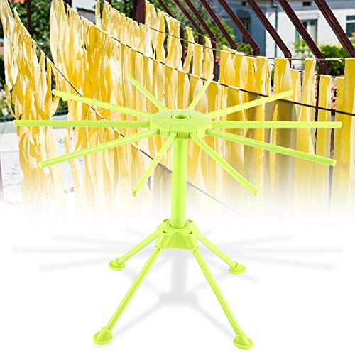 Ponacat Rejilla para Secar Pasta Casera con 10 Mangos de Barra Plegables Soporte para Secadora de Espagueti para Hacer Pasta Fresca