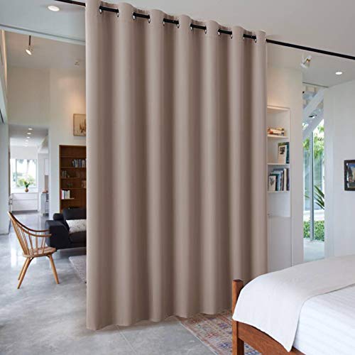 PONY DANCE Cortinas Opacas Oscuras Largas Tela Gruesa Moca/Separador de Espacios Interior Salon Cocina Comedor Habitaciones Infantiles Oficina, 1 Pieza, 210 x 254 cm (Al x An)