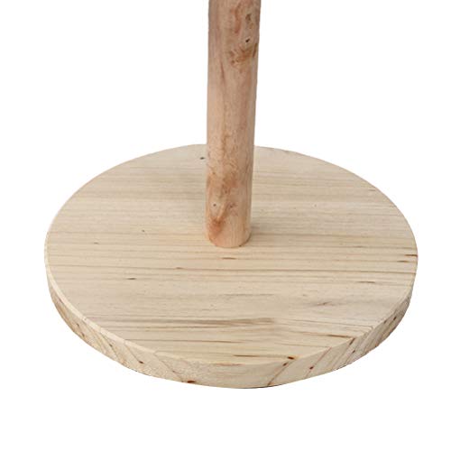 POPETPOP Loro de pájaro Madera Natural en Forma de Cruz Estante de pie Loro Nido Escalada Juguete