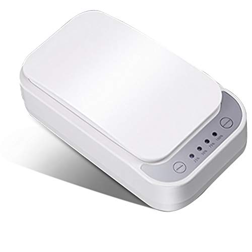 Popglory UV Esterilizador, Caja de Desinfección con Función Aromaterapia, Desinfectante para Teléfonos, joyas, Relojes, Gafas, Máscaras, sterilizadora Multifuncional Regalo (Blanco)