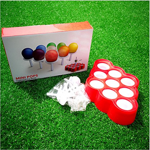 Popsicle Moldes Silicona Moldes de Paletas Mini de Ice Pop sin BPA Stick Helados lolly Maker Juego de Herramientas, Herramientas de Perfecto Para Fiestas