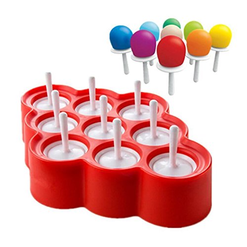Popsicle Moldes Silicona Moldes de Paletas Mini de Ice Pop sin BPA Stick Helados lolly Maker Juego de Herramientas, Herramientas de Perfecto Para Fiestas