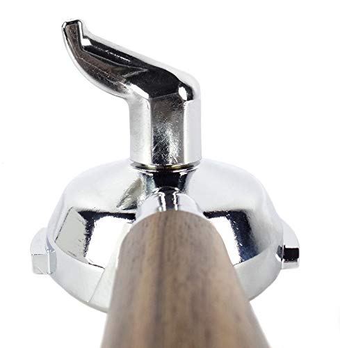 Porta filtros con mango - Para cafeteras exprés FAEMA E61 - Mango de nuez, canasta de 7 g con 1 salida