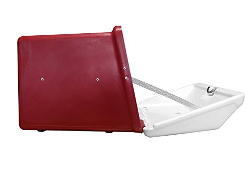 Portaequipajes Moto baúl Reparto Rojo/Blanco con Bandeja y Reflectantes homologados, Cierre Cerradura