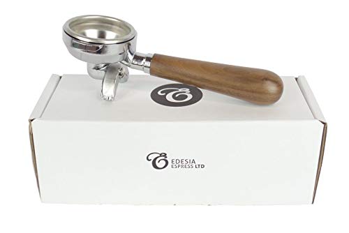 Portafiltros con mango - Para cafeteras exprés FAEMA E61 - Canasta de 14 g con doble salida