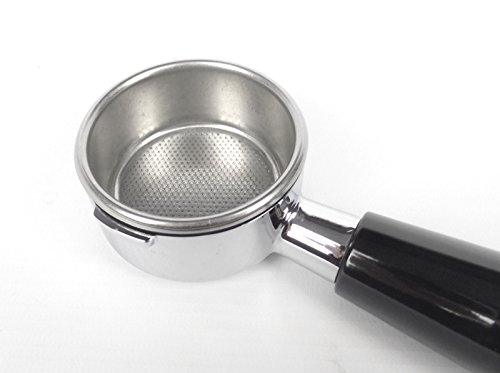 Portafiltros desnudo sin fondo y con mango para cafeteras de espresso de palanca LA PAVONI 49mm – Europiccola Stradivari Professional, etc.- Canasta de 14 g