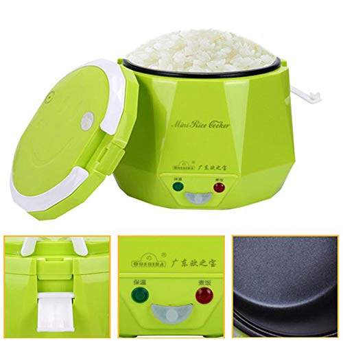 Portátil De 12V / 24V De Coches Camión Eléctrico Hot Pot Con Car Line Antiadherente Olla Interior Viaje Mini Cocina Para 1-2 Personas Cocina Sopa Arroz Harina Avena - Guisos Coche Sólo (Truck-Green)