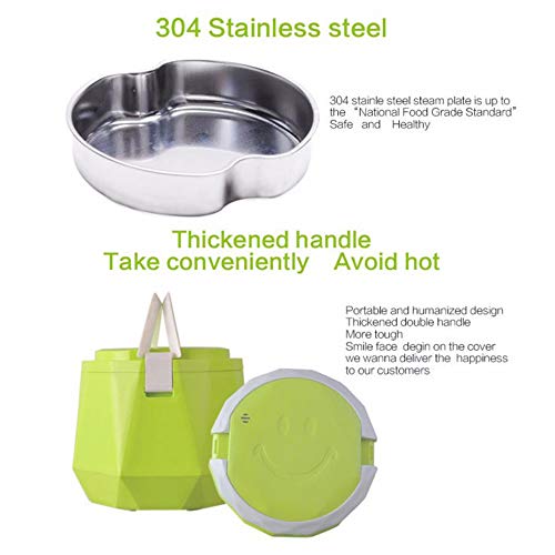 Portátil De 12V / 24V De Coches Camión Eléctrico Hot Pot Con Car Line Antiadherente Olla Interior Viaje Mini Cocina Para 1-2 Personas Cocina Sopa Arroz Harina Avena - Guisos Coche Sólo (Truck-Green)