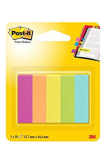 Post-It 670-5CA-EU - Pack de 5 mininotas, 12.7 x 44.4 mm, multicolor