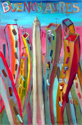 Póster 60 x 90 cm: Buenos Aires de Diego Manuel Rodriguez - impresión artística, Nuevo póster artístico