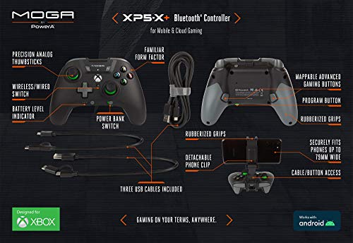 PowerA - Mando Bluetooth MOGA XP5-X Plus para jugar en el móvil y en la nube (Xbox)