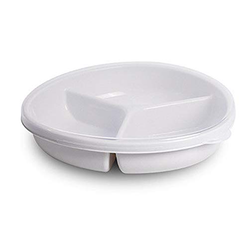PPTS Candy Box - Caja redonda con tres bandejas de frutas secas para aperitivos, gris, 27*6*13cm