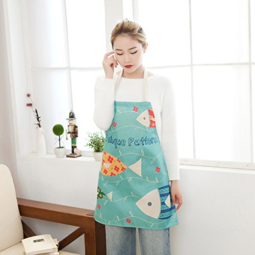 Precioso delantal de cocina para mujer. Estampado de dibujos. Delantales para chefs. Regalo ideal para adultos y niños., algodón, adulto
