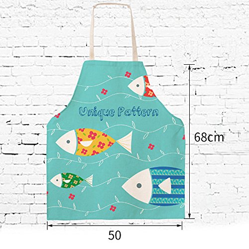Precioso delantal de cocina para mujer. Estampado de dibujos. Delantales para chefs. Regalo ideal para adultos y niños., algodón, adulto