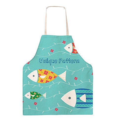 Precioso delantal de cocina para mujer. Estampado de dibujos. Delantales para chefs. Regalo ideal para adultos y niños., algodón, adulto