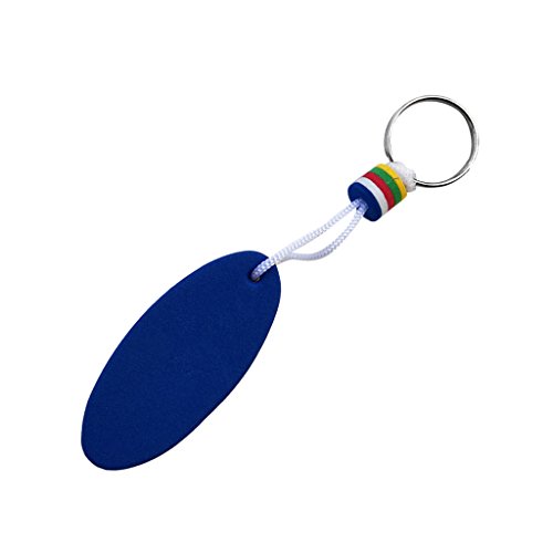 Premium Flotador de Llavero para Deportes Acuáticos de Natación Buceo - Azul Amarillo, Forma de Tabla de Surf