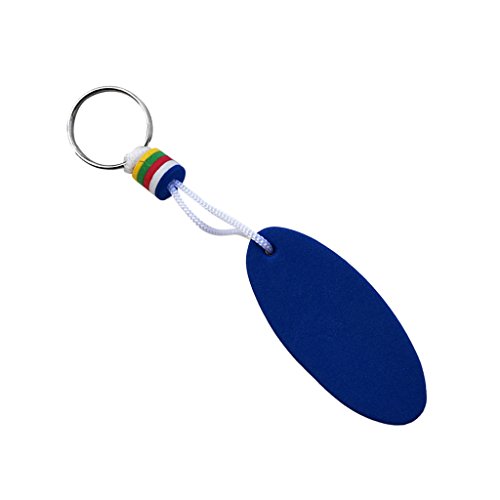 Premium Flotador de Llavero para Deportes Acuáticos de Natación Buceo - Azul Amarillo, Forma de Tabla de Surf