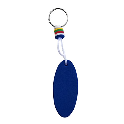 Premium Flotador de Llavero para Deportes Acuáticos de Natación Buceo - Azul Amarillo, Forma de Tabla de Surf