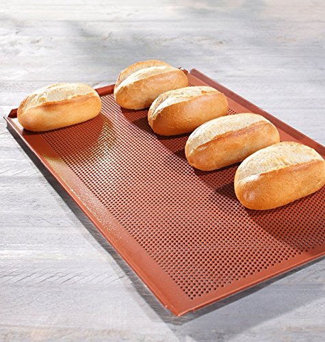 Premium Silikon Backblech Profesional de Bandeja de Horno (1 Unidades, Silicona, GN 1/1 Silicona njs080 - Placa Perforada Silicona Bandeja Antiadherente Fabricado en Alemania.