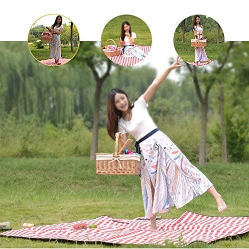 Preparación de Picnic pequeña Cesta Cesta de bambú Carrito Azules Vegetales de Frutas Cesta de Mimbre Carrito Forro Cesta del almacenaje de la Cesta del Huevo Cesta Tejida de la Nieve [No Cover]