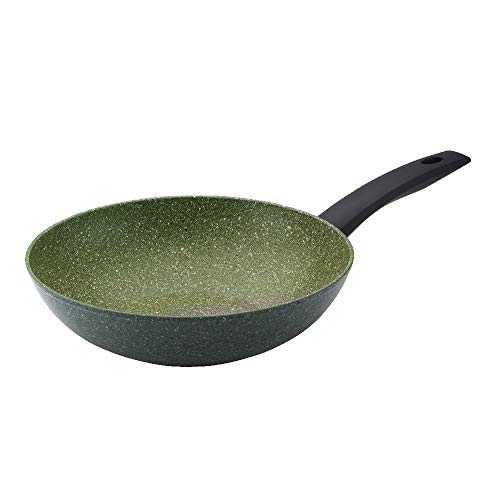 Prestige Eco Wok Antiadherente de 28 cm, sartén de Aluminio Reciclado con Antiadherente de Base Vegetal, Wok Redondo Apto para lavavajillas con 5 años de garantía