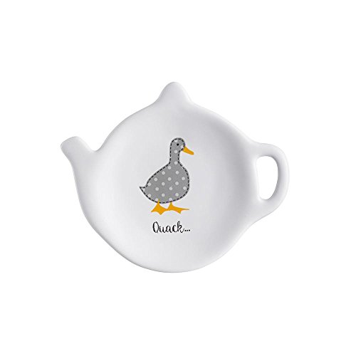Price & Kensington Madison Fine Porcelana Plato para bolsita de té, Color Blanco