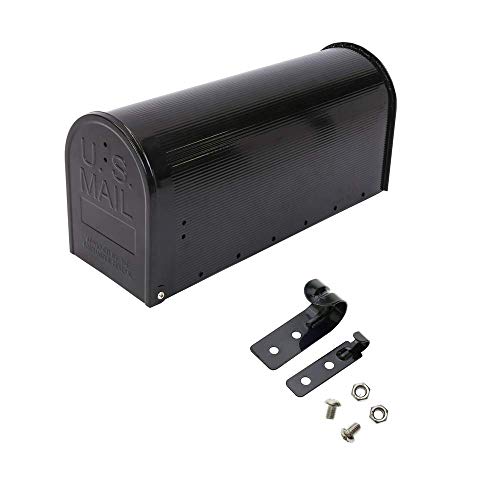 PrimeMatik - Buzón US Mail de Aluminio para Correo Postal Americano Negro