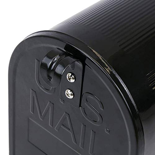 PrimeMatik - Buzón US Mail de Aluminio para Correo Postal Americano Negro