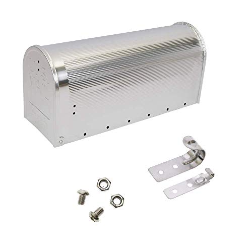 PrimeMatik - Buzón US Mail de Aluminio para Correo Postal Americano Plateado