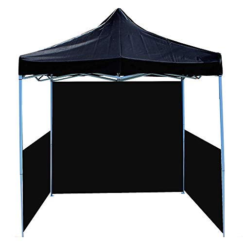 PrimeMatik - Carpa Plegable 300x300cm Tienda Negra con Telas Laterales