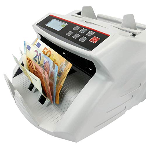 PrimeMatik - Contador de Billetes con Detector de Billetes Falsos UV MG1 MG2