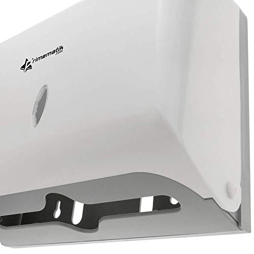 PrimeMatik - Dispensador de Toallas de Papel para baño en Blanco