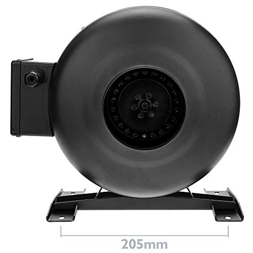 PrimeMatik - Ventilador de Tubo de 125 mm. Extractor de conducto en línea para la ventilación Industrial