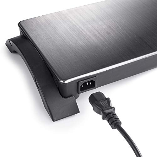 Princess 312295 Warming Tray – Bandeja Caliente, se Puede Utilizar sin Cables, se Calienta Rápido