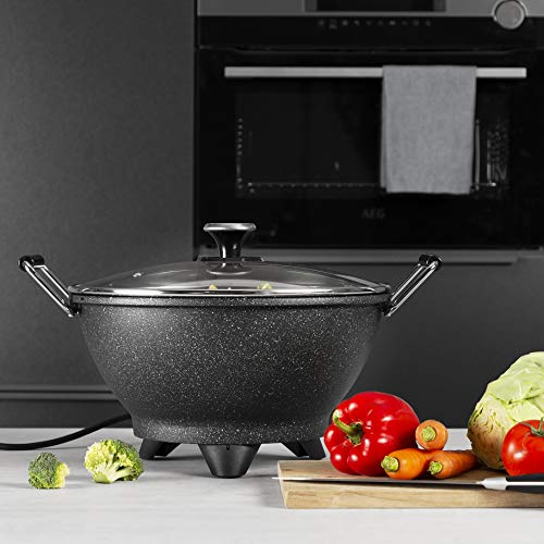 Princess Stir-Fry 162389 Wok eléctrico, 1400 W, 7 litros, Negro