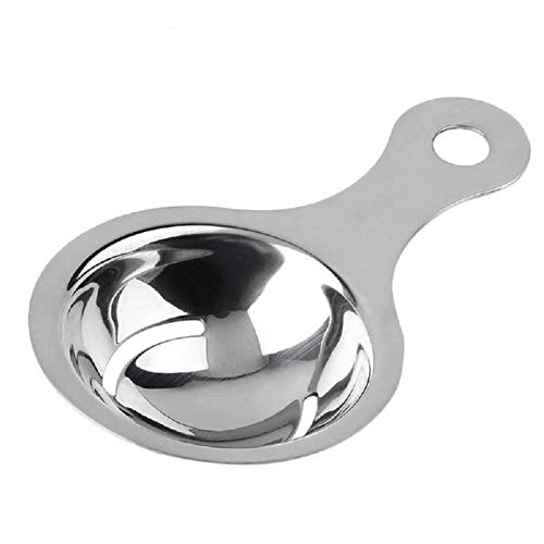 PRINDIY 1PC Separador de yema de Huevo y Clara de Huevo en Acero Inoxidable Separador Separador de Plata