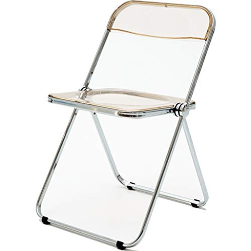 Priority Culture Sillas Plegables De Salón,Silla De Comedor Transparente Nórdica, Silla De Respaldo Creativa Moderna Y Simple, Silla De Acrílico De Moda Casera, Taburete Portátil para Hostelería
