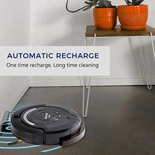 PRIXTON Spire 916 - Robot Aspirador/Robots Aspiradores Fregasuelos, con App para Móvil, Programable, para Suelo Seco y Húmedo con 3 Modos de Limpieza: Automática, Esquinas, Profunda