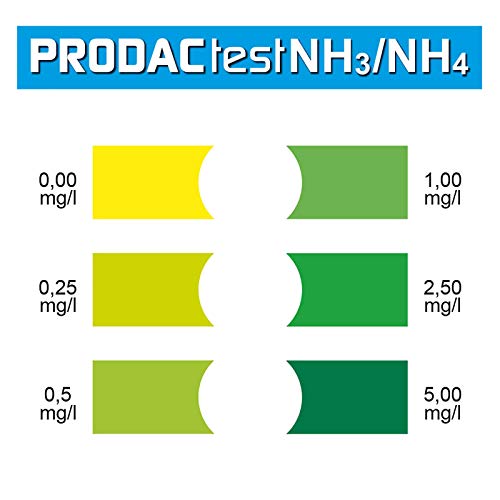 prodac Test nh3-nh4 65 Test para la medición de amoniaco y Amoníaco de acuario dulce y Marino