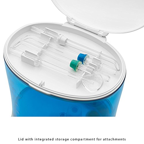 ProfiCare PC-MD 3005 - Irrigador Dental eléctrico, 3 boquillas de Limpieza + 1 Accesorio para Limpieza de Lengua, función de Temporizador, presión de Agua Ajustable, a Prueba de Salpicaduras