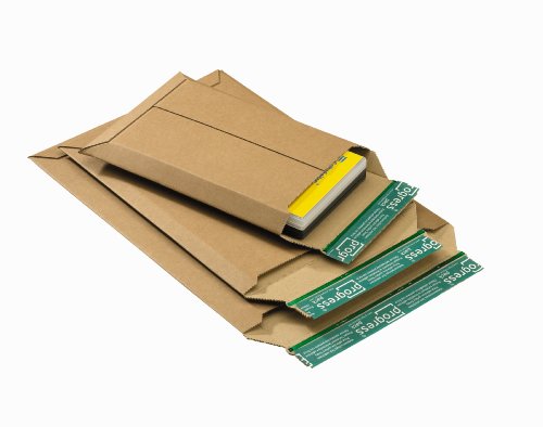 progressPACK Premium PP W01.08 - Sobre rígido para envío (DIN A3, 335 x 500 x hasta 50 mm, 25 unidades, cartón ondulado), color marrón
