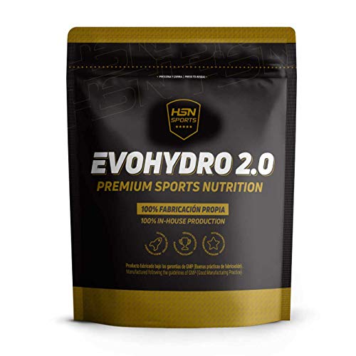 Proteína Hidrolizada de Suero de HSN Sports | Evohydro 2.0 (Hydro Whey) | A partir de Whey Protein Isolate, Proteína Vegetariana, Sin Gluten, Sin Lactosa, Sabor Fresa y Chocolate Blanco, 500g