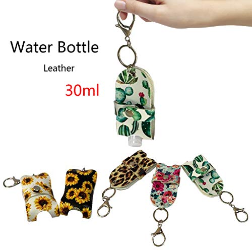 PT-KMKMING 1 juego de botellas recargables de 30 ml, frascos desinfectantes de mano de viaje, con llavero para baño, hotel, camping, viajes