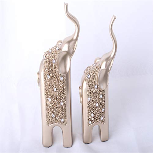 PTKU Resina ArtesaníA Ornamentos,Estilo Europeo Elefante Escultura,con DecoracióN,para Sala Oficina Hogar, Hecha A Mano, Creativa Regalo,A