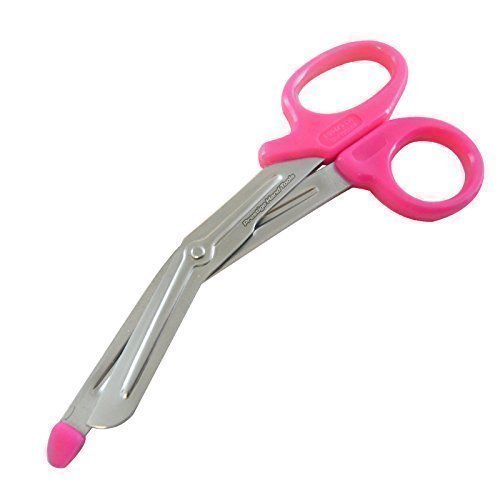 PTL® – Tijeras para vendaje, corte resistente para uso general, quirúrgico, enfermería, veterinaria, hogar; color rosa, 16 cm