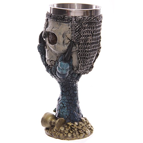 Puckator SK203 - Copa de decoración diseño de Calaveras y Garras de Dragones