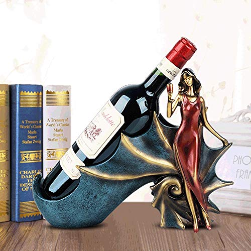 Puesto de vinos Estante Sostenedor de vino Estreno de una casa de regalos Europa y casa for casarse Creación Artesanal adornos hechos a mano de resina concha de belleza estante del vino CHAMPAÑERAS De
