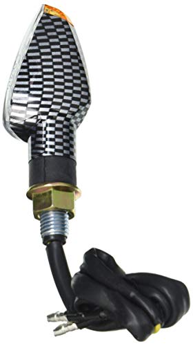 PUIG 4493 C LED Intermitente Pico Corto Tallo y Lente Transparente, Base de Carbono, 65 x 27 mm, Juego de 2